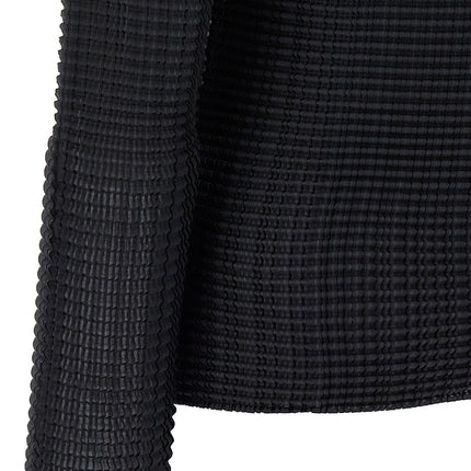 Issey Miyake Black Polyester Cardigan Issey Miyake