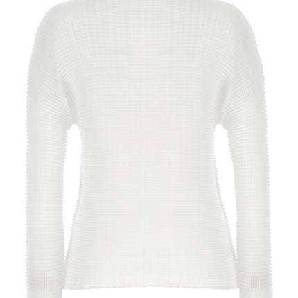 Issey Miyake White Polyester Cardigan Issey Miyake
