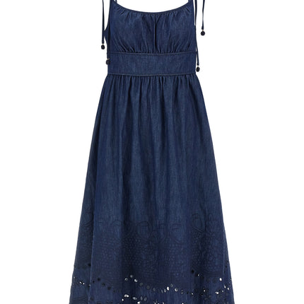 Zimmermann Blue Cotton Midi Dress Zimmermann