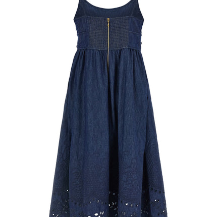 Zimmermann Blue Cotton Midi Dress Zimmermann