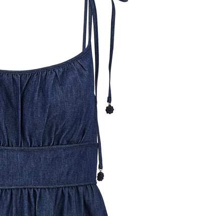 Zimmermann Blue Cotton Midi Dress Zimmermann