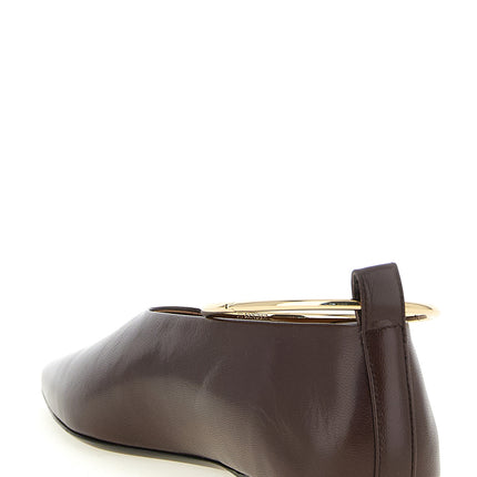 Jil Sander Brown Goatskin Ballet Flats Jil Sander