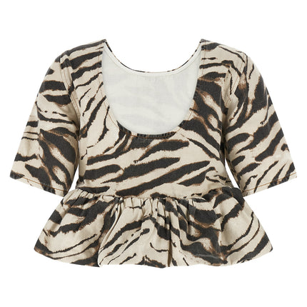 Ganni Multicolor Organic Cotton Pattern Shirt Ganni