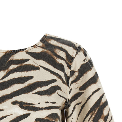 Ganni Multicolor Organic Cotton Pattern Shirt Ganni