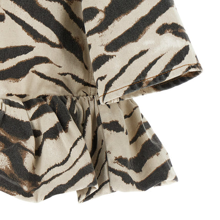 Ganni Multicolor Organic Cotton Pattern Shirt Ganni