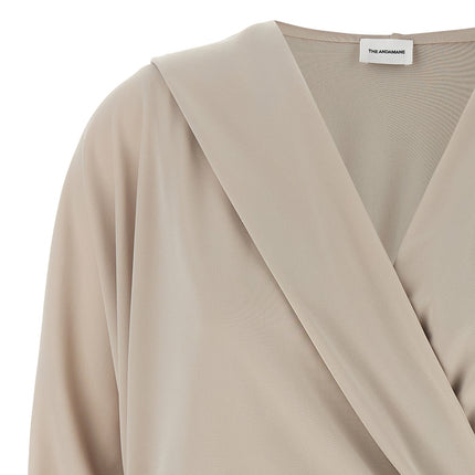 The Andamane Gray Polyester Short Dress