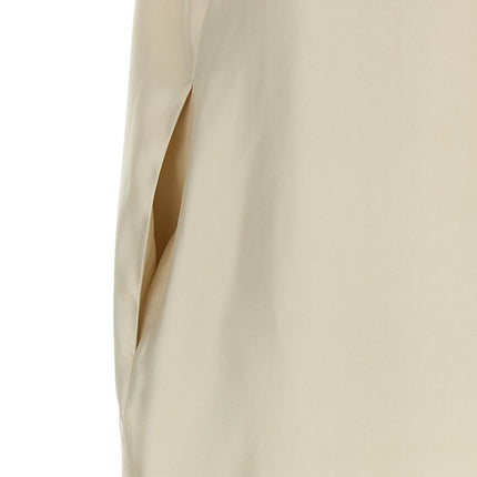 Loulou De Saison Beige Silk Midi Dress