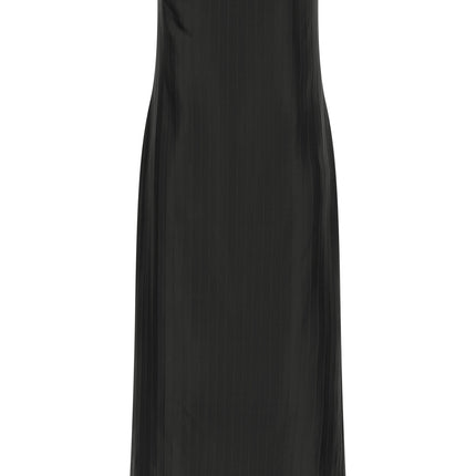 Loulou De Saison Black Viscose Midi Dress Loulou De Saison