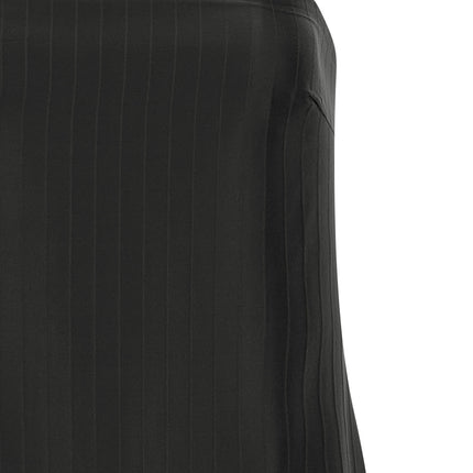 Loulou De Saison Black Viscose Midi Dress Loulou De Saison