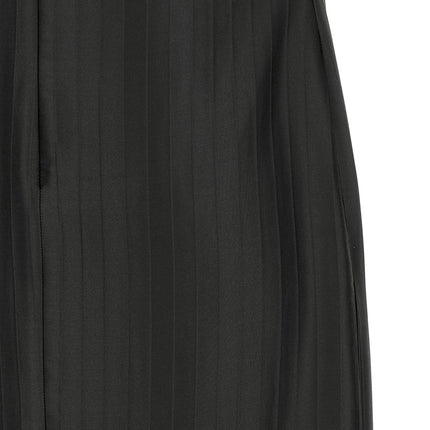 Loulou De Saison Black Viscose Midi Dress Loulou De Saison