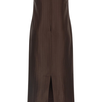 Loulou De Saison Brown Viscose Midi Dress
