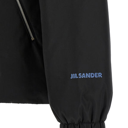 Jil Sander Black Polyester Full-Length Jacket Jil Sander