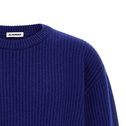 Jil Sander Blue Wool Cardigan Jil Sander