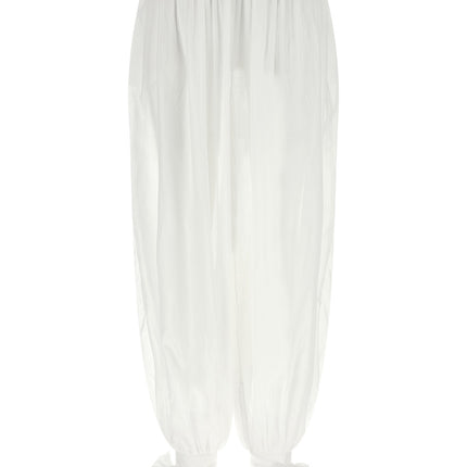 The Andamane White Cotton Casual Pants