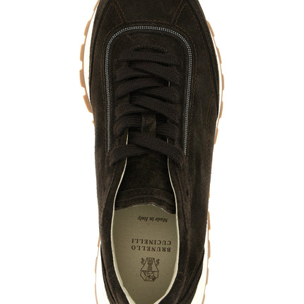 Brunello Cucinelli Brown Calfskin Sneakers Brunello Cucinelli