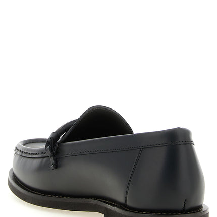 Brunello Cucinelli Black Calfskin Slip-On Loafers Brunello Cucinelli