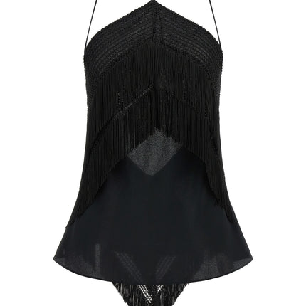 The Andamane Black Acetate Tank Tops