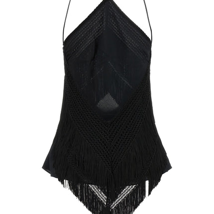 The Andamane Black Acetate Tank Tops