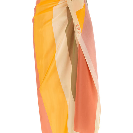Eres Multicolor Cotton Midi Skirt