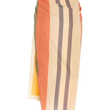 Eres Multicolor Cotton Midi Skirt
