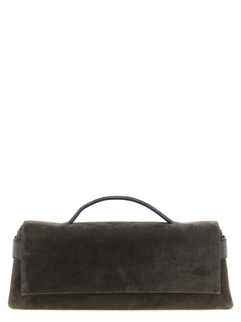 Brunello Cucinelli Brown Calfskin Clutch Bag Brunello Cucinelli