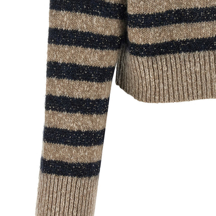 Brunello Cucinelli Multicolor Wool Cardigan Brunello Cucinelli