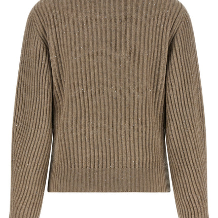 Brunello Cucinelli Beige Cashmere Cardigan Brunello Cucinelli