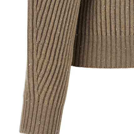 Brunello Cucinelli Beige Cashmere Cardigan Brunello Cucinelli