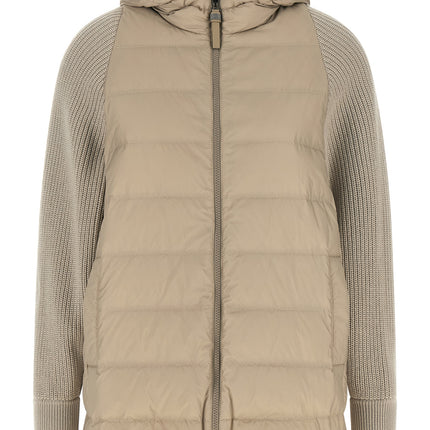 Brunello Cucinelli Beige Polyester Full-Length Jacket Brunello Cucinelli