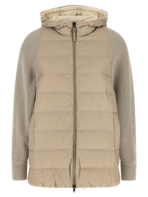 Brunello Cucinelli Beige Polyester Full-Length Jacket Brunello Cucinelli