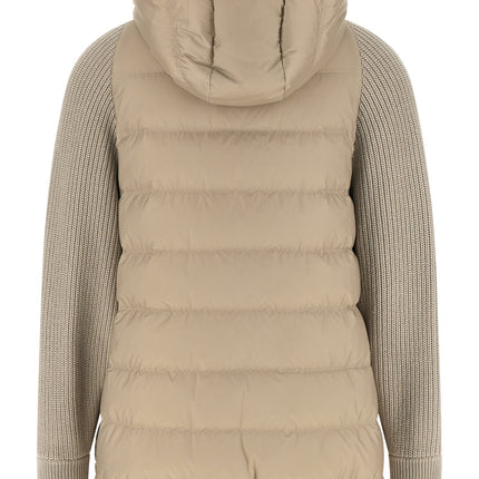 Brunello Cucinelli Beige Polyester Full-Length Jacket Brunello Cucinelli