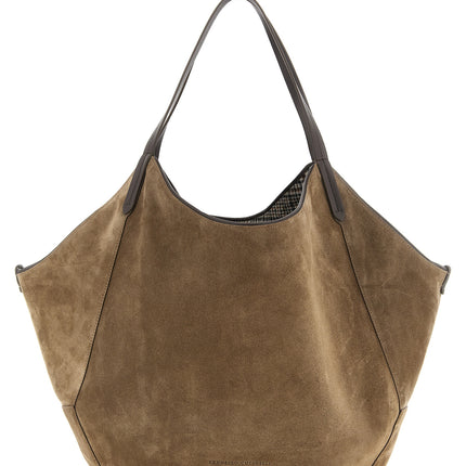 Brunello Cucinelli Brown Alpaca Leather Tote Bag Brunello Cucinelli