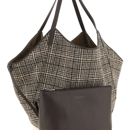 Brunello Cucinelli Brown Alpaca Leather Tote Bag Brunello Cucinelli