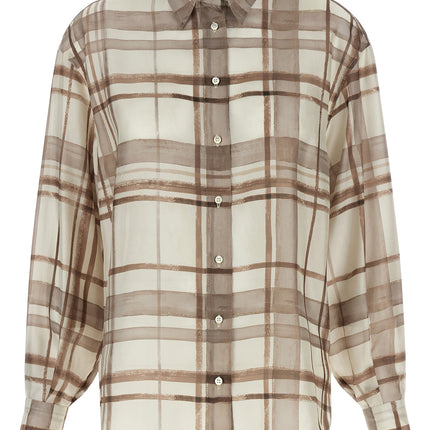 Brunello Cucinelli Beige Silk Blouse Brunello Cucinelli