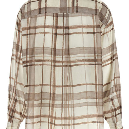 Brunello Cucinelli Beige Silk Blouse Brunello Cucinelli