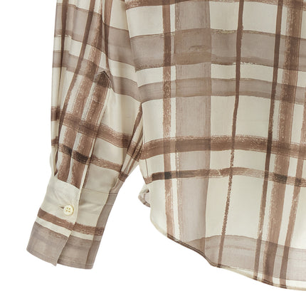 Brunello Cucinelli Beige Silk Blouse Brunello Cucinelli