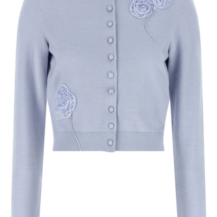 Self-Portrait Blue Polyester Cardigan Self-Portrait