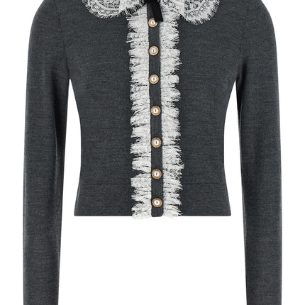 Self-Portrait Gray Wool Cardigan Self-Portrait