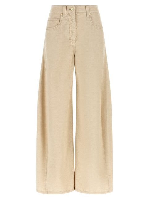 Brunello Cucinelli Beige Cotton Casual Pants Brunello Cucinelli
