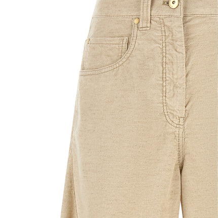 Brunello Cucinelli Beige Cotton Casual Pants Brunello Cucinelli