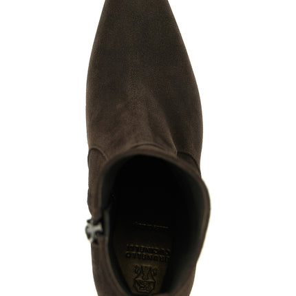 Brunello Cucinelli Brown Calfskin Ankle Boots Brunello Cucinelli