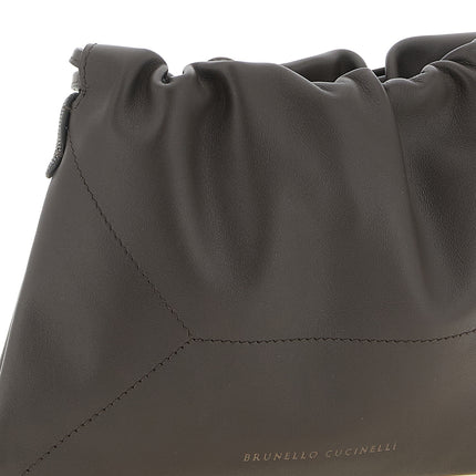 Brunello Cucinelli Brown Calfskin Clutch Bag Brunello Cucinelli