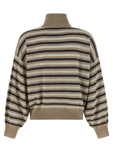 Brunello Cucinelli Multicolor Virgin Wool Cardigan Brunello Cucinelli