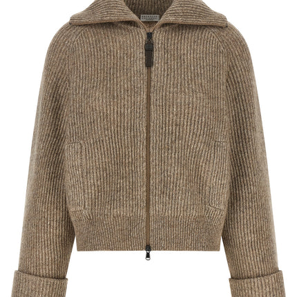 Brunello Cucinelli Beige Cashmere Cardigan Brunello Cucinelli