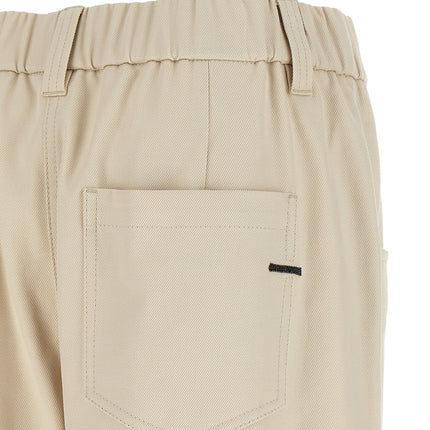 Brunello Cucinelli Beige Cotton Casual Pants Brunello Cucinelli
