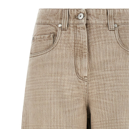 Brunello Cucinelli Beige Cotton Jeans Denim Brunello Cucinelli