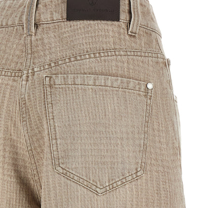 Brunello Cucinelli Beige Cotton Jeans Denim Brunello Cucinelli