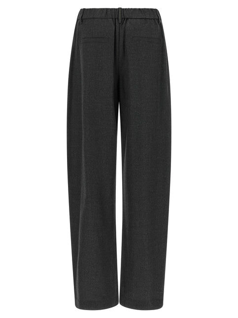 Brunello Cucinelli Gray Virgin Wool Casual Pants Brunello Cucinelli