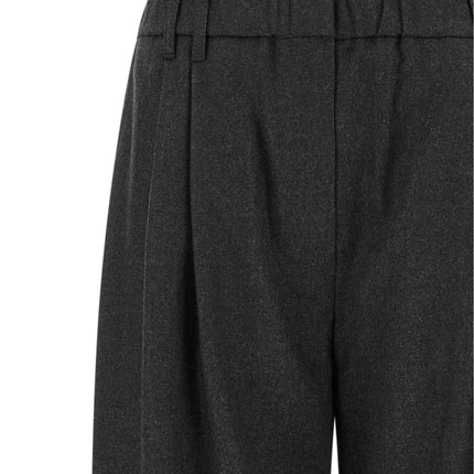 Brunello Cucinelli Gray Virgin Wool Casual Pants Brunello Cucinelli