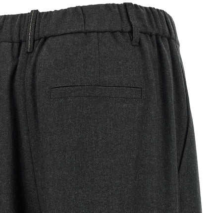 Brunello Cucinelli Gray Virgin Wool Casual Pants Brunello Cucinelli